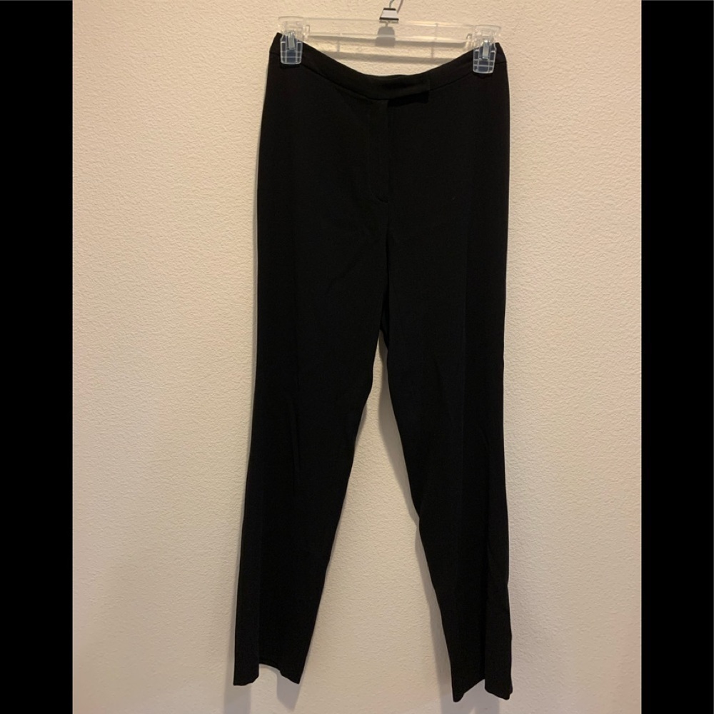 TAHARI Womens Black High Rise Dress Pant. 2 Petite